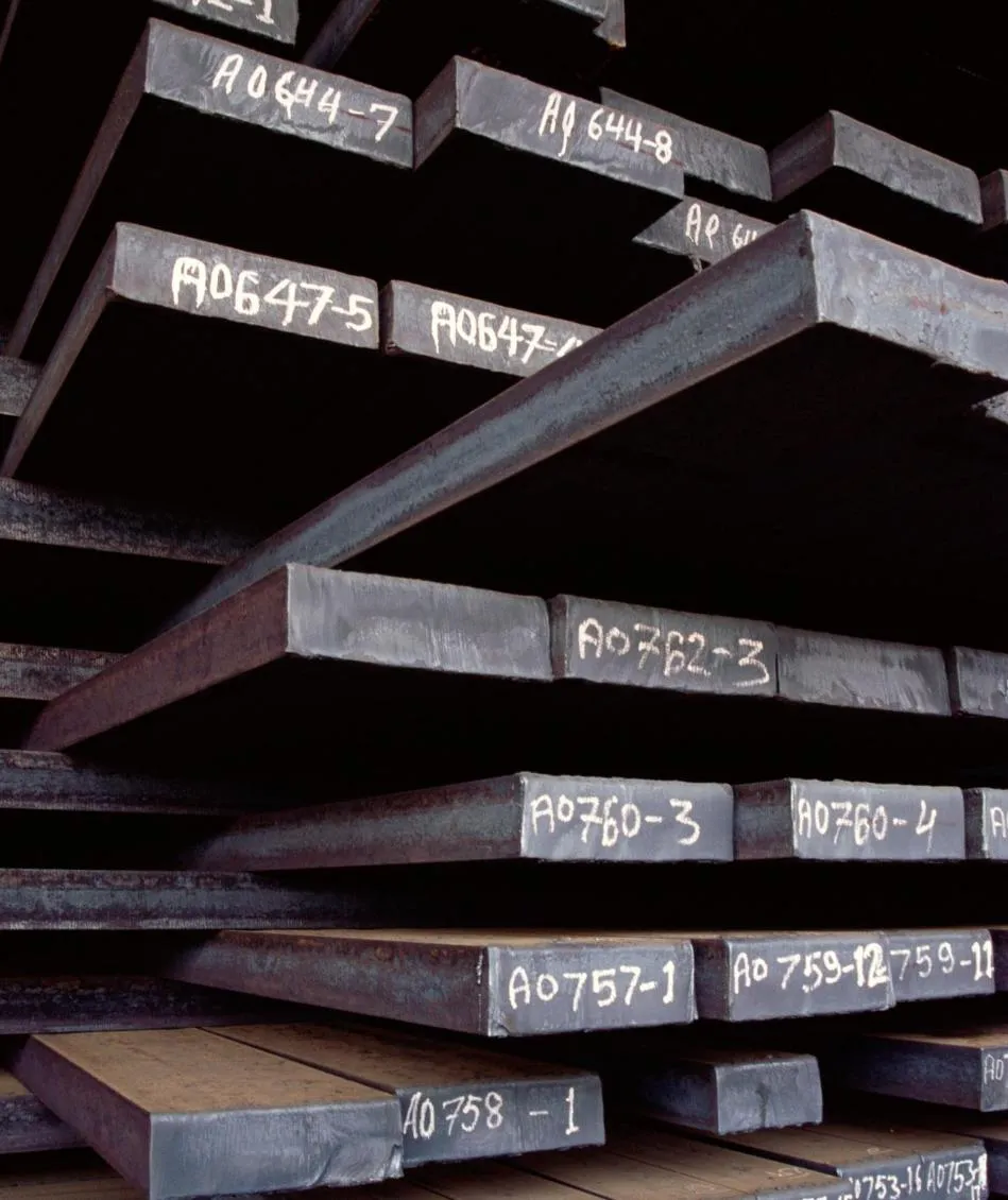 Stacked steel plates