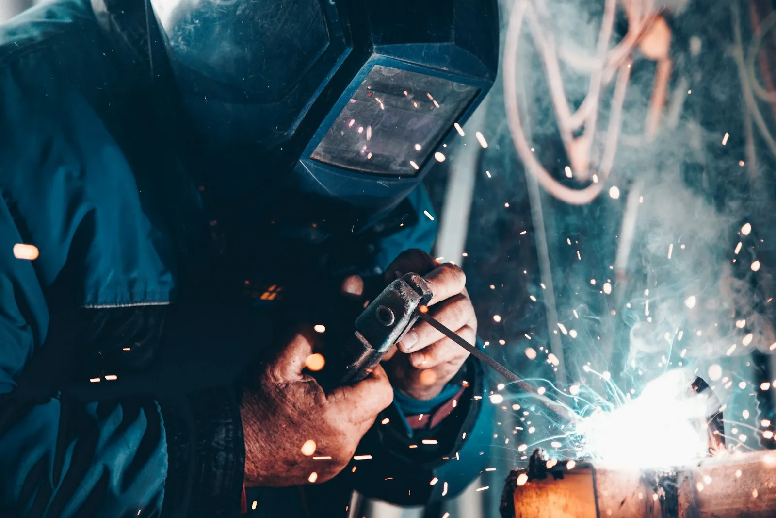 Welder at work